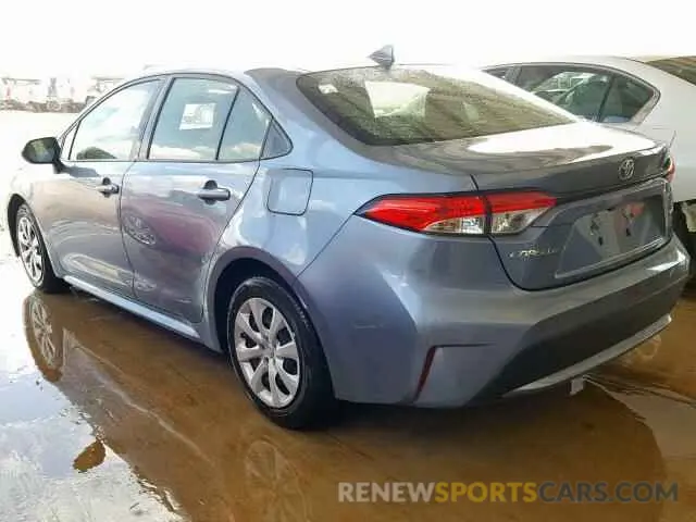3 fotografías del automóvil dañado JTDEPRAE4LJ033324 TOYOTA COROLLA 2020
