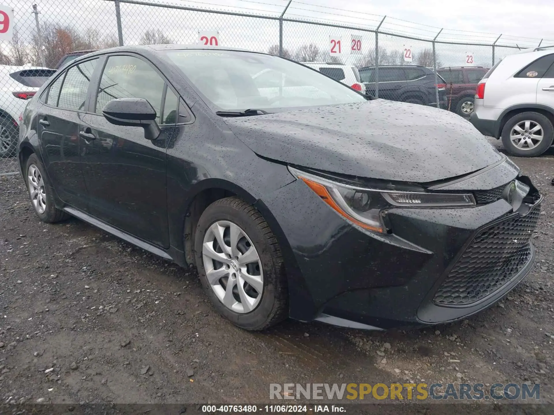 1 fotografías del automóvil dañado JTDEPRAE4LJ037843 TOYOTA COROLLA 2020
