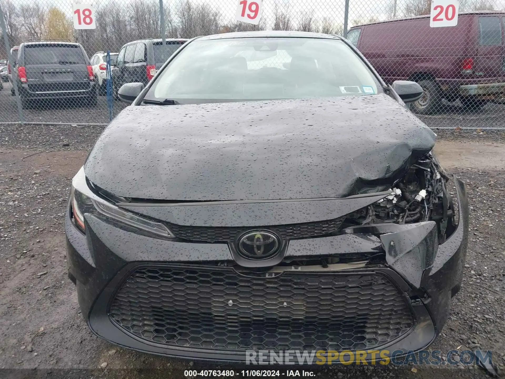 12 fotografías del automóvil dañado JTDEPRAE4LJ037843 TOYOTA COROLLA 2020