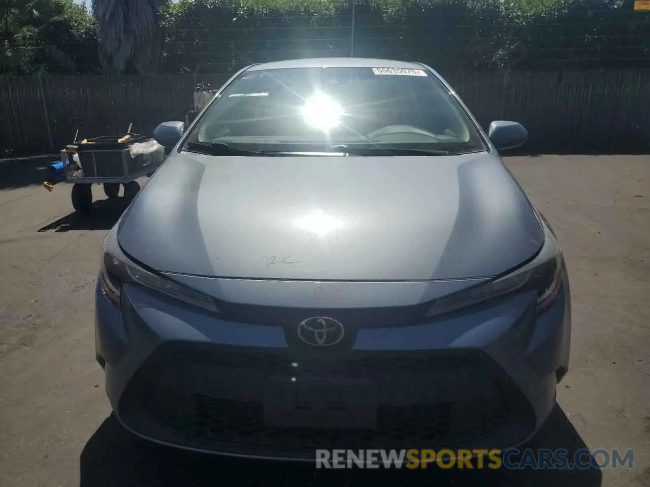 5 fotografías del automóvil dañado JTDEPRAE4LJ038653 TOYOTA COROLLA 2020