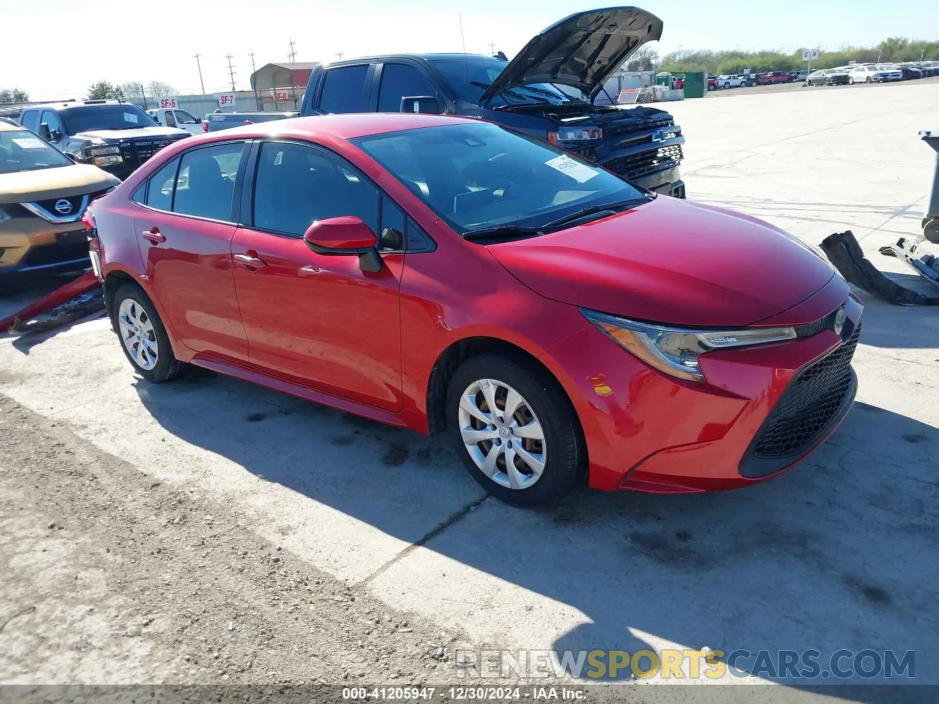 1 fotografías del automóvil dañado JTDEPRAE4LJ042993 TOYOTA COROLLA 2020