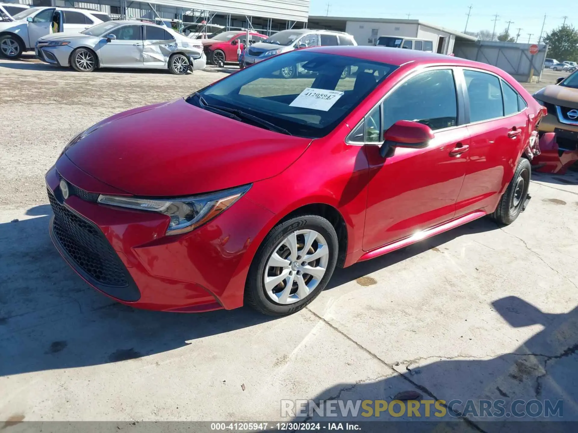 2 fotografías del automóvil dañado JTDEPRAE4LJ042993 TOYOTA COROLLA 2020