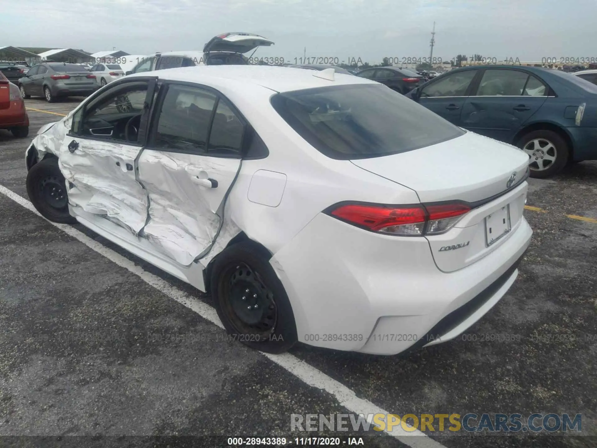 3 fotografías del automóvil dañado JTDEPRAE4LJ046736 TOYOTA COROLLA 2020
