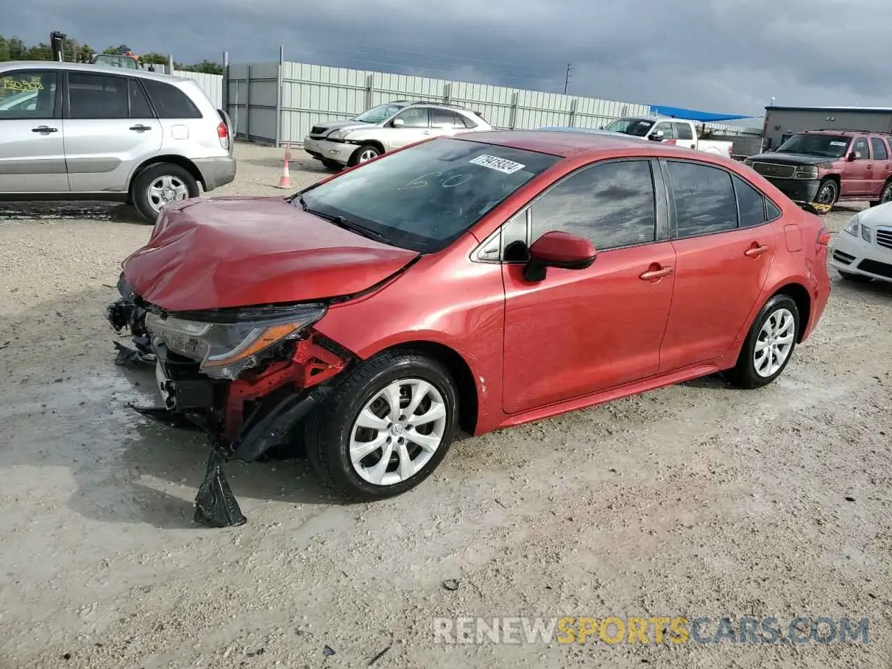 1 fotografías del automóvil dañado JTDEPRAE4LJ049684 TOYOTA COROLLA 2020