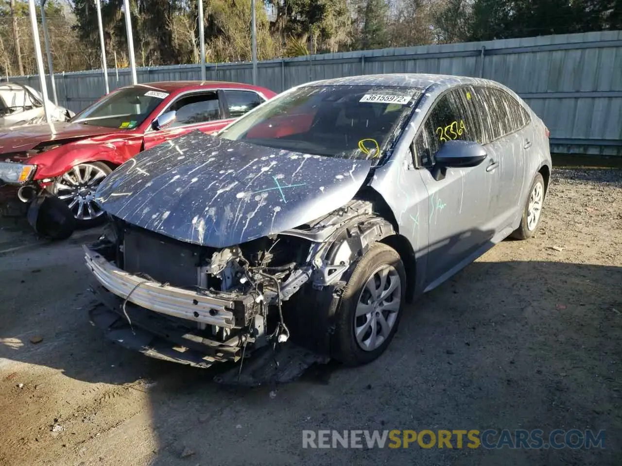 2 fotografías del automóvil dañado JTDEPRAE4LJ059261 TOYOTA COROLLA 2020