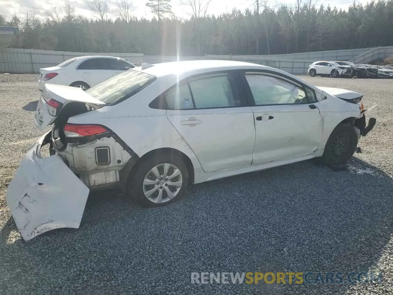 3 fotografías del automóvil dañado JTDEPRAE4LJ062466 TOYOTA COROLLA 2020