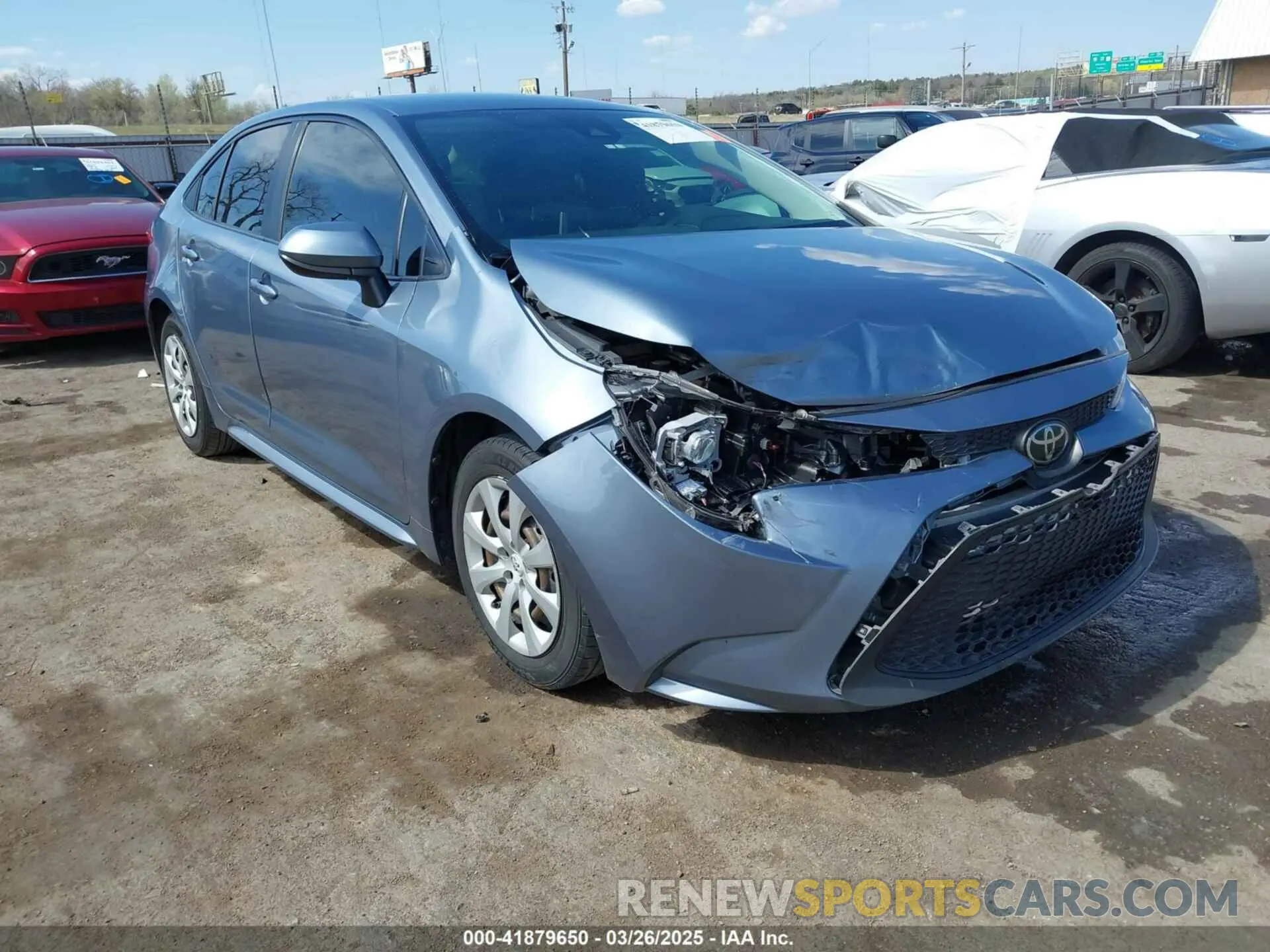 1 fotografías del automóvil dañado JTDEPRAE4LJ071619 TOYOTA COROLLA 2020