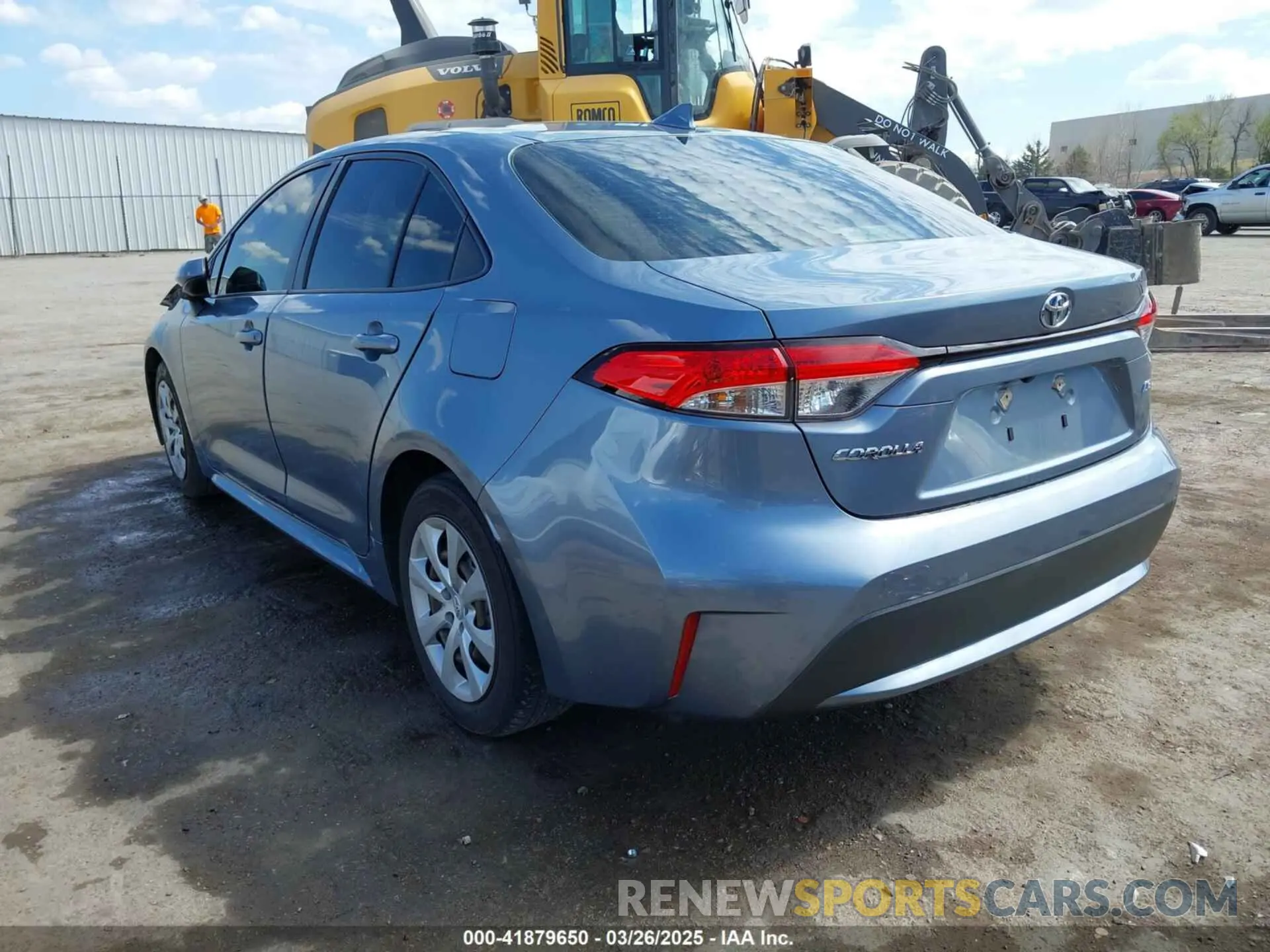 3 fotografías del automóvil dañado JTDEPRAE4LJ071619 TOYOTA COROLLA 2020