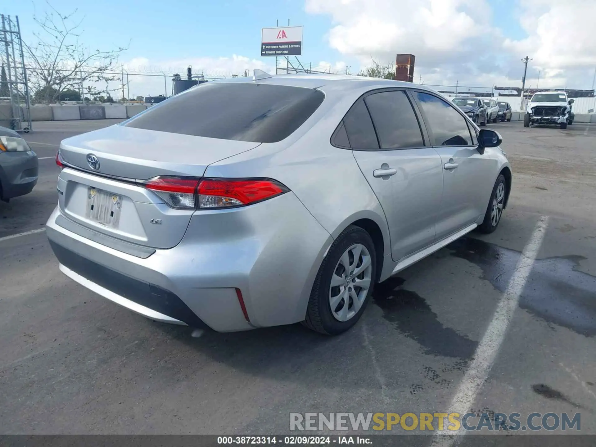 4 fotografías del automóvil dañado JTDEPRAE4LJ075265 TOYOTA COROLLA 2020