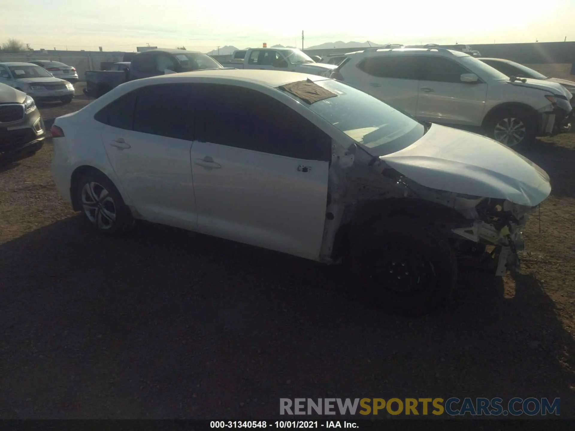 1 fotografías del automóvil dañado JTDEPRAE4LJ078067 TOYOTA COROLLA 2020