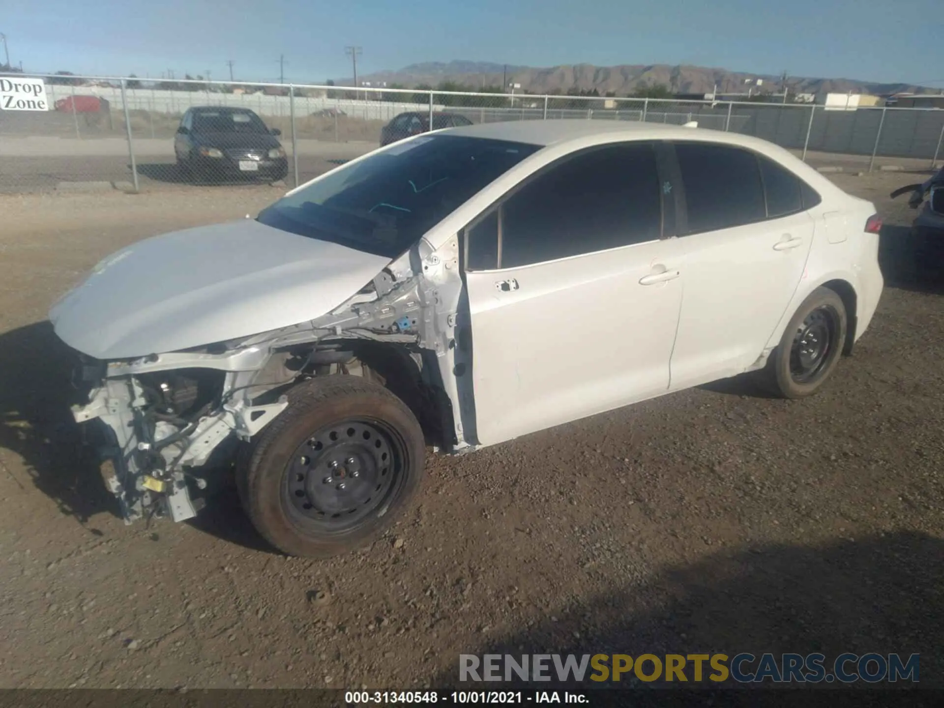 2 fotografías del automóvil dañado JTDEPRAE4LJ078067 TOYOTA COROLLA 2020