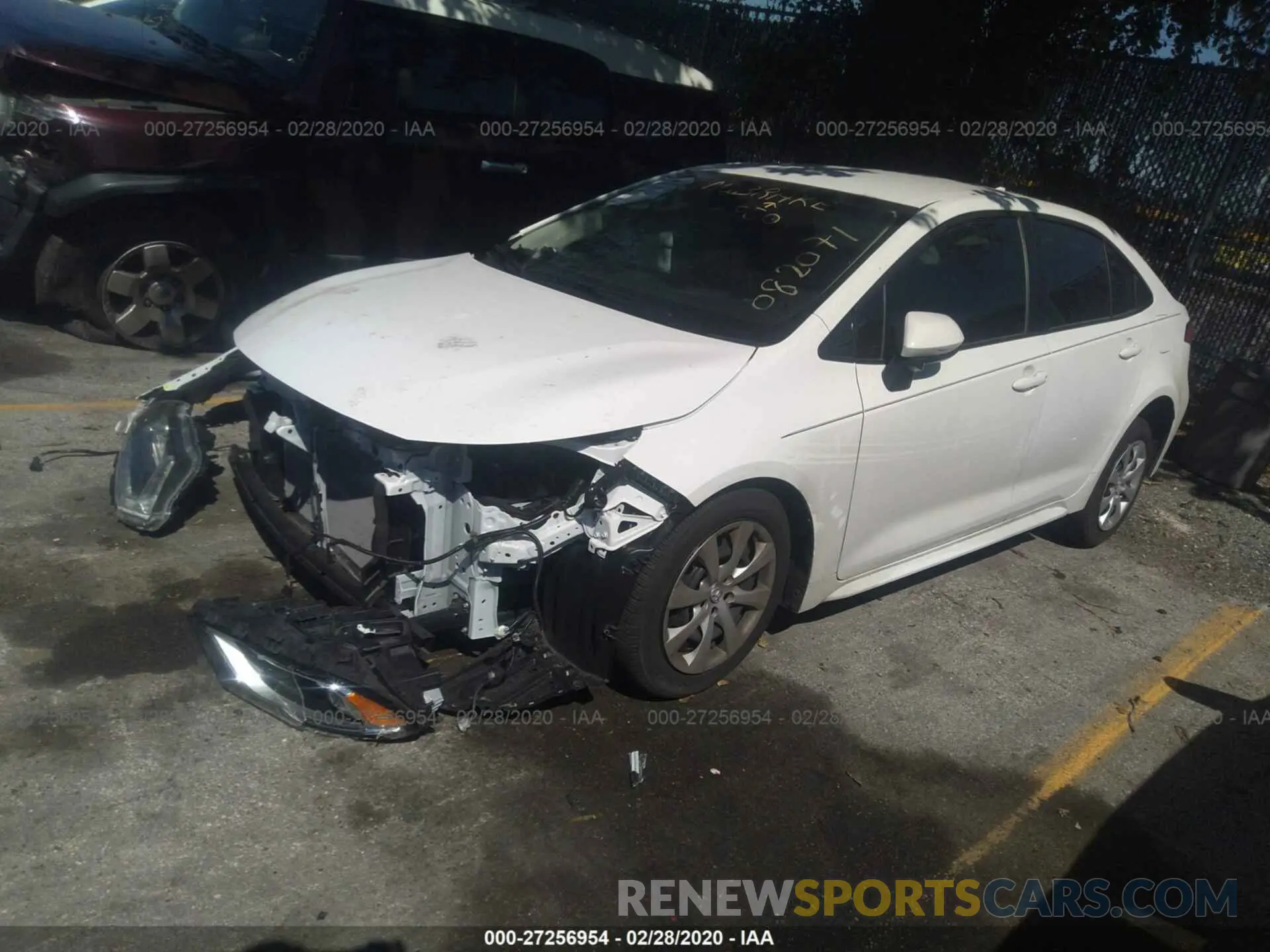 2 fotografías del automóvil dañado JTDEPRAE4LJ082071 TOYOTA COROLLA 2020