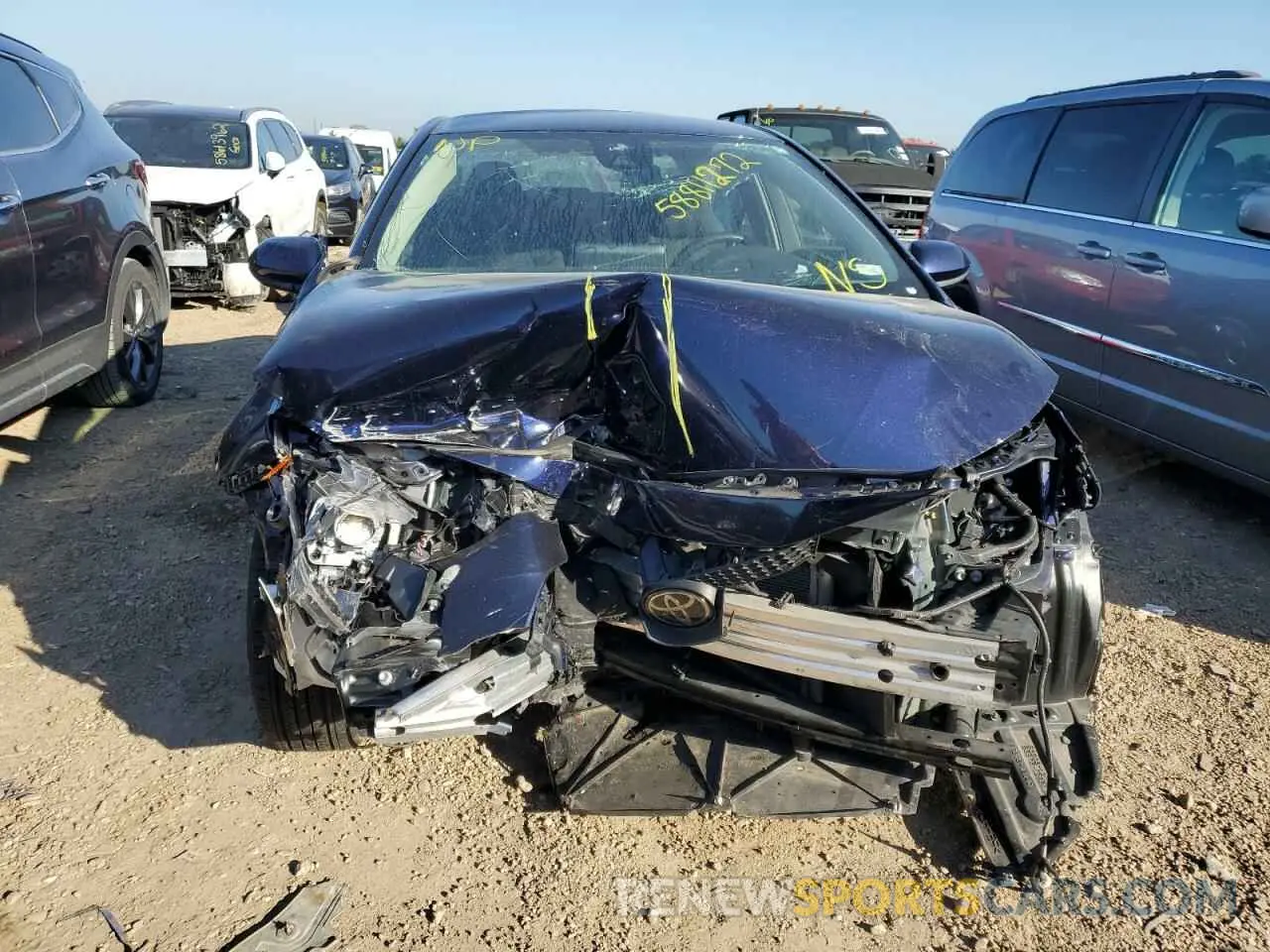 9 fotografías del automóvil dañado JTDEPRAE4LJ086394 TOYOTA COROLLA 2020