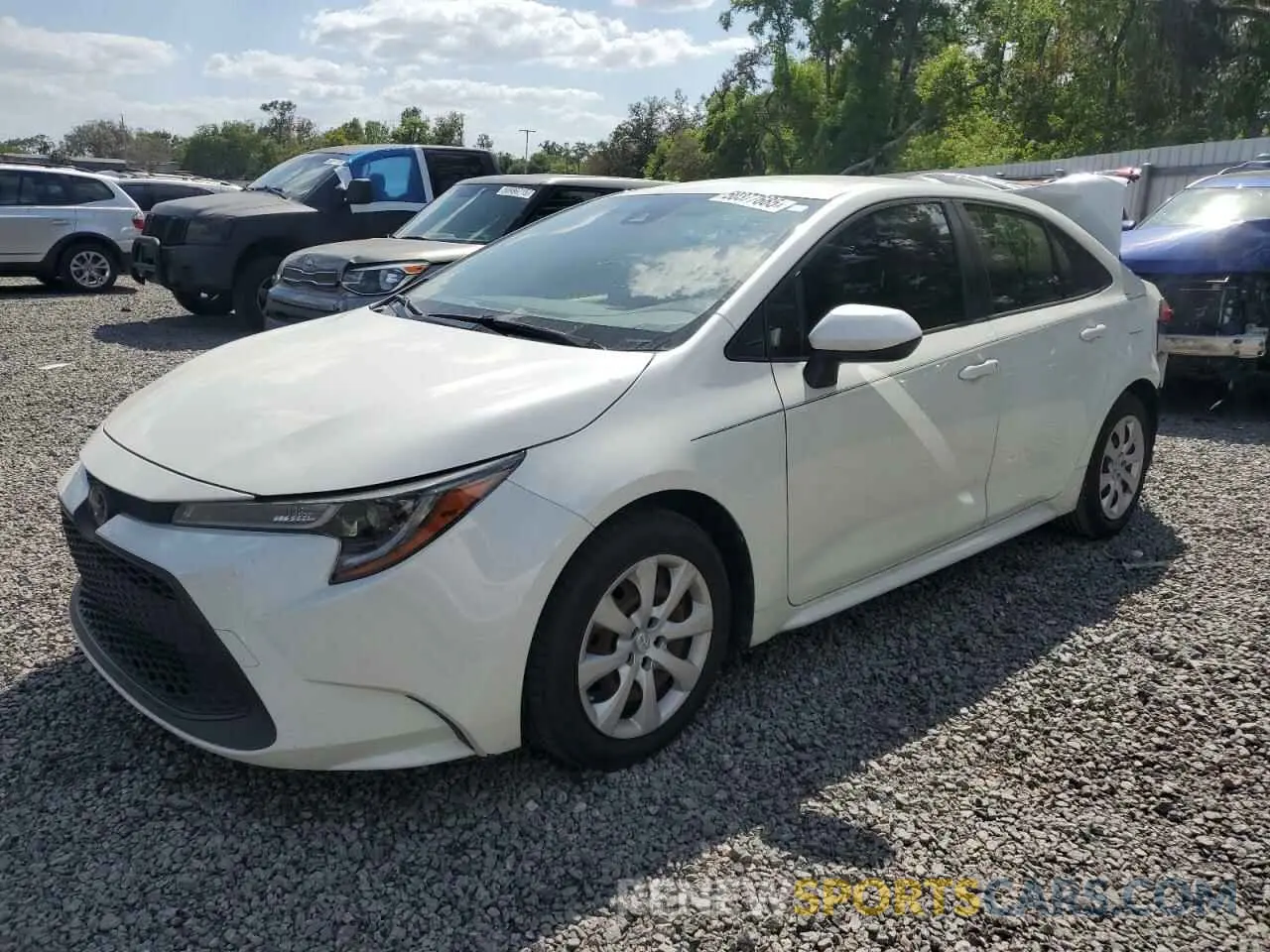 1 fotografías del automóvil dañado JTDEPRAE4LJ086525 TOYOTA COROLLA 2020