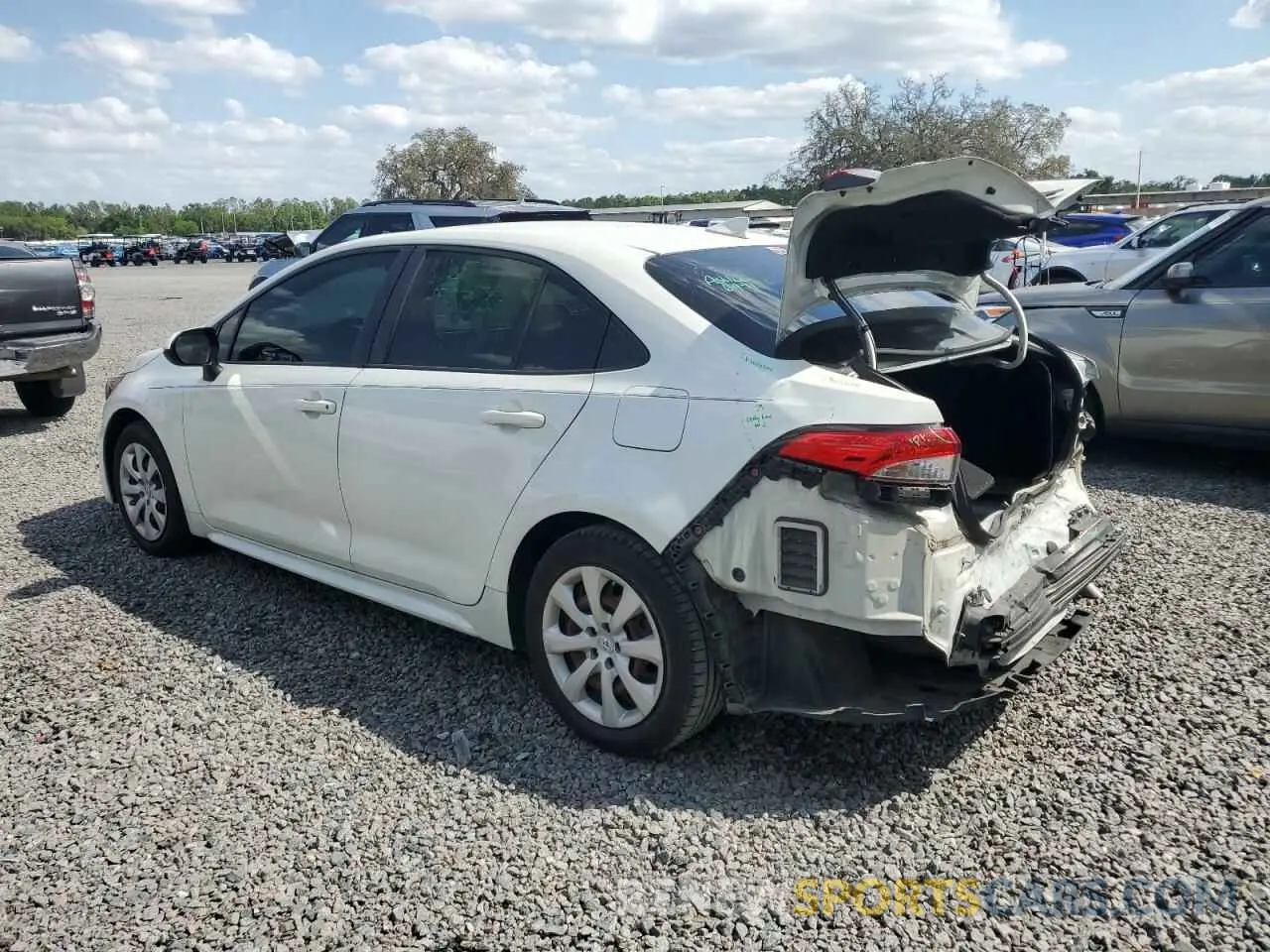 2 fotografías del automóvil dañado JTDEPRAE4LJ086525 TOYOTA COROLLA 2020