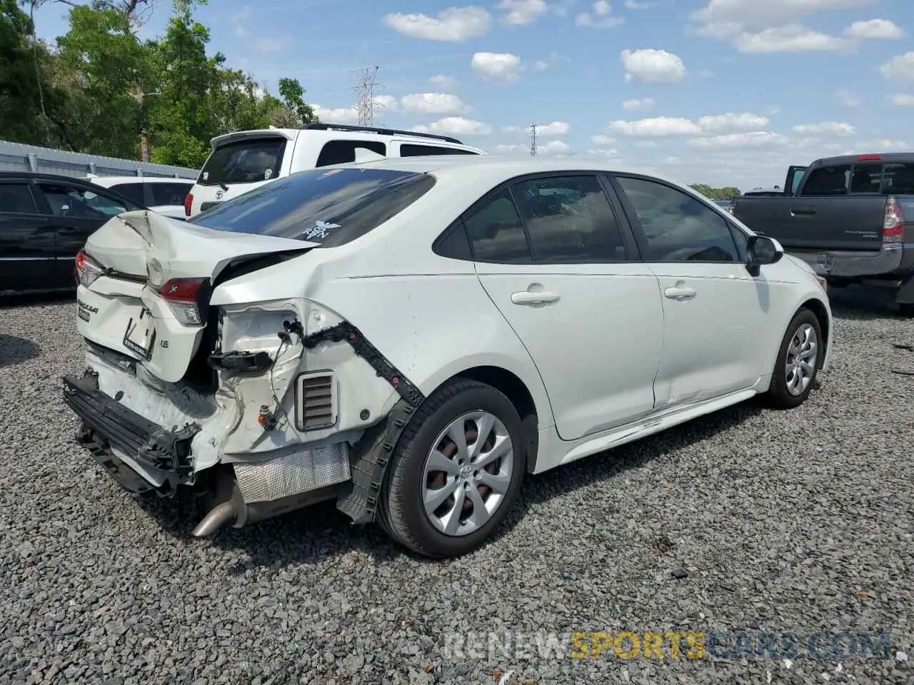 3 fotografías del automóvil dañado JTDEPRAE4LJ086525 TOYOTA COROLLA 2020