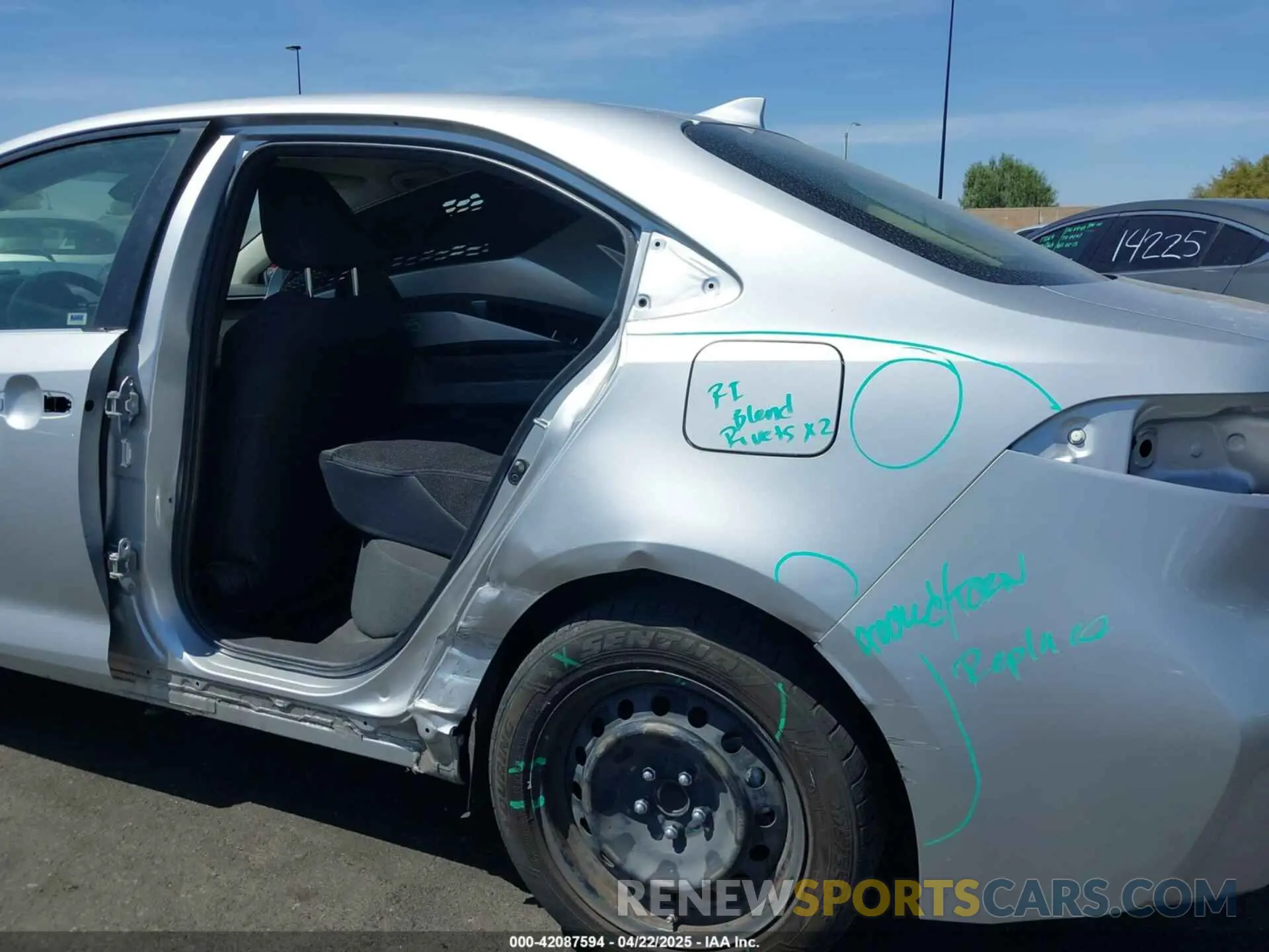 6 fotografías del automóvil dañado JTDEPRAE4LJ090249 TOYOTA COROLLA 2020