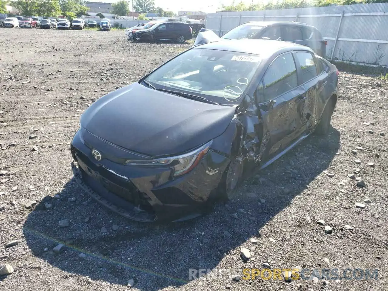 2 fotografías del automóvil dañado JTDEPRAE4LJ090347 TOYOTA COROLLA 2020