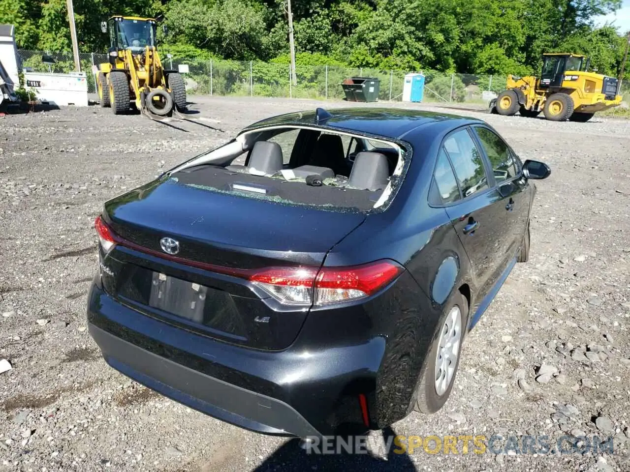 4 fotografías del automóvil dañado JTDEPRAE4LJ090347 TOYOTA COROLLA 2020