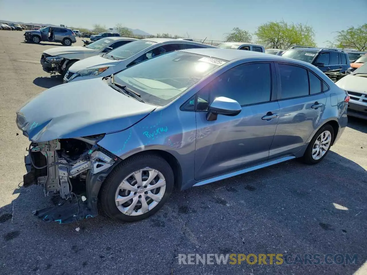 1 fotografías del automóvil dañado JTDEPRAE4LJ090994 TOYOTA COROLLA 2020