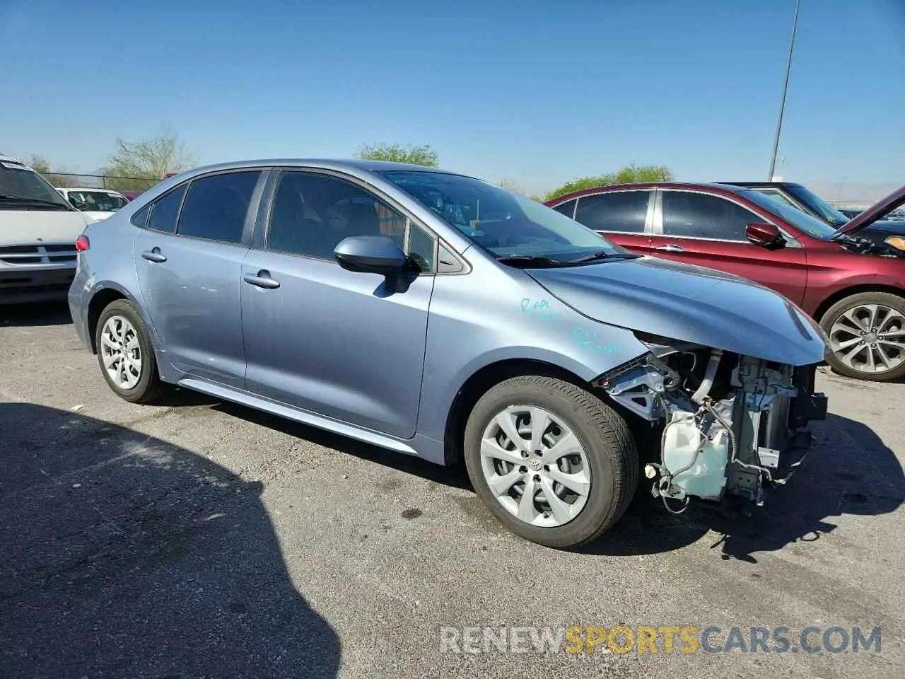 4 fotografías del automóvil dañado JTDEPRAE4LJ090994 TOYOTA COROLLA 2020
