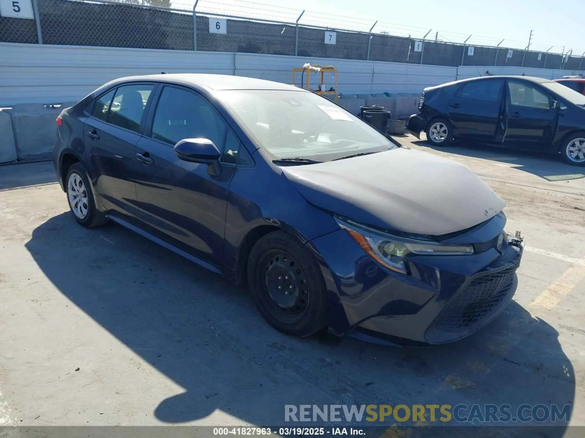 1 fotografías del automóvil dañado JTDEPRAE4LJ093104 TOYOTA COROLLA 2020