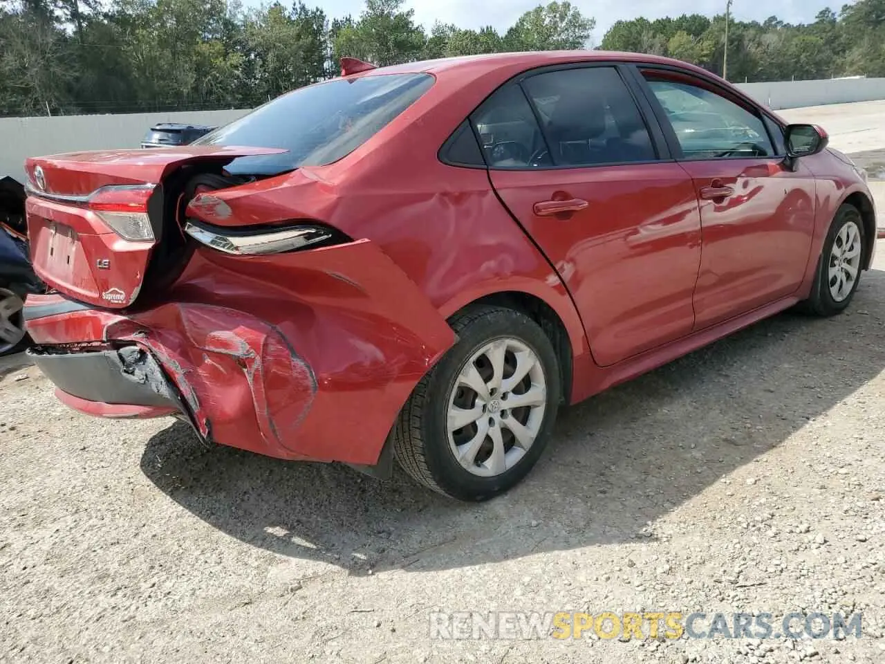 3 fotografías del automóvil dañado JTDEPRAE4LJ101301 TOYOTA COROLLA 2020