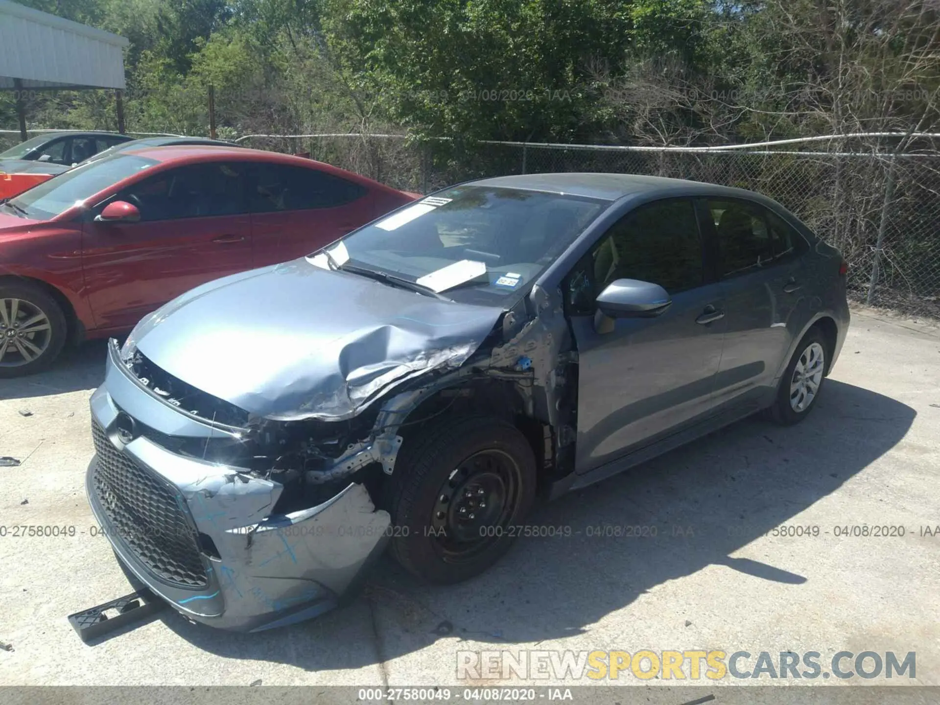 2 fotografías del automóvil dañado JTDEPRAE4LJ102321 TOYOTA COROLLA 2020