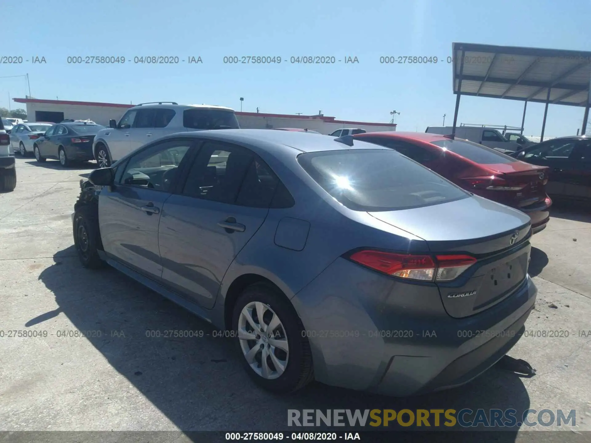 3 fotografías del automóvil dañado JTDEPRAE4LJ102321 TOYOTA COROLLA 2020