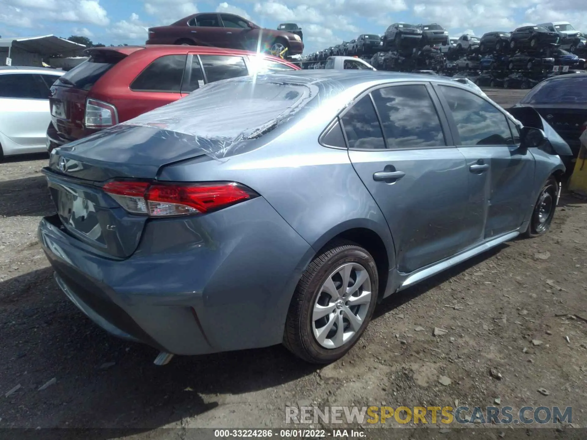 4 fotografías del automóvil dañado JTDEPRAE4LJ114579 TOYOTA COROLLA 2020