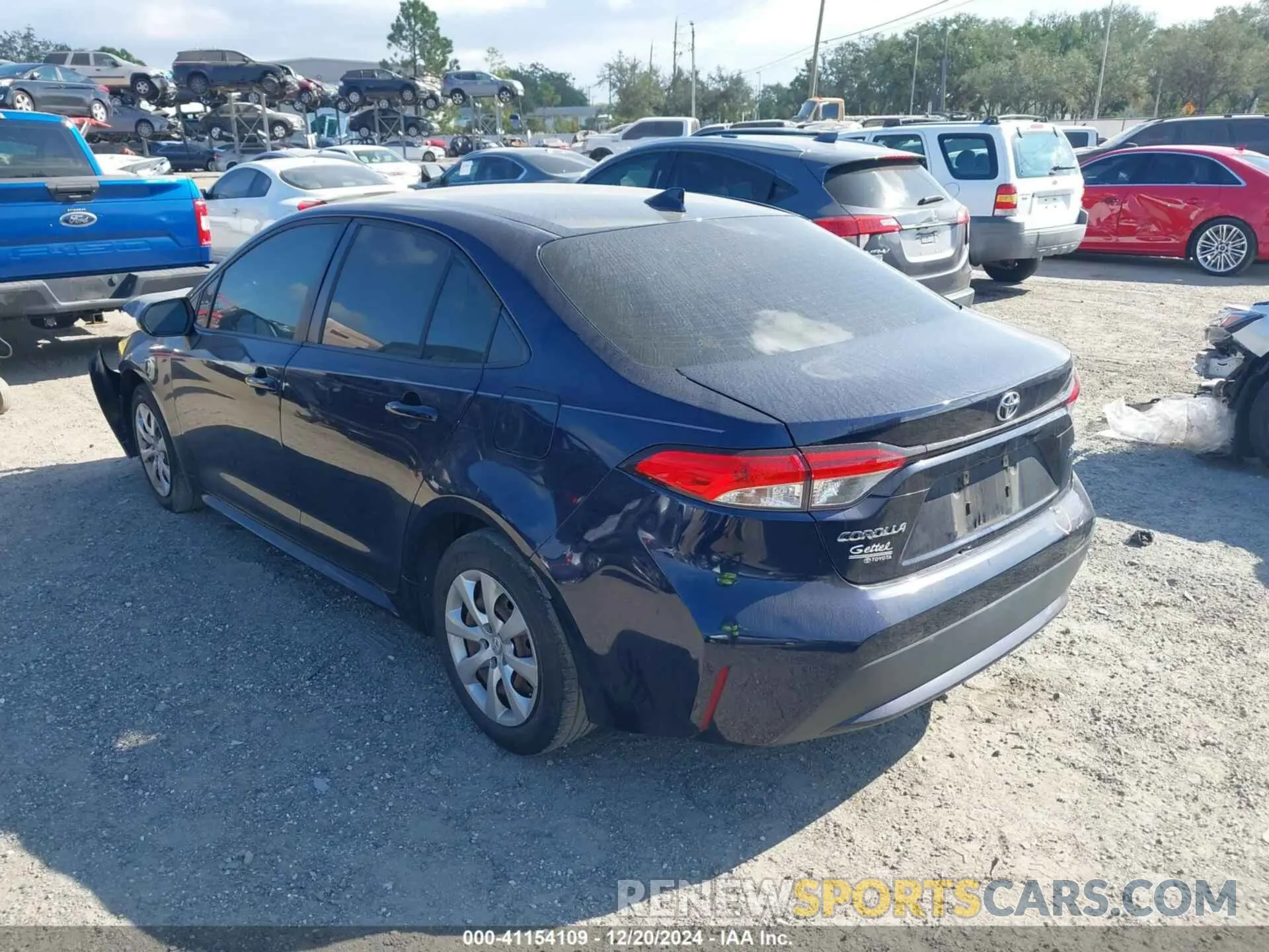 3 fotografías del automóvil dañado JTDEPRAE4LJ115151 TOYOTA COROLLA 2020