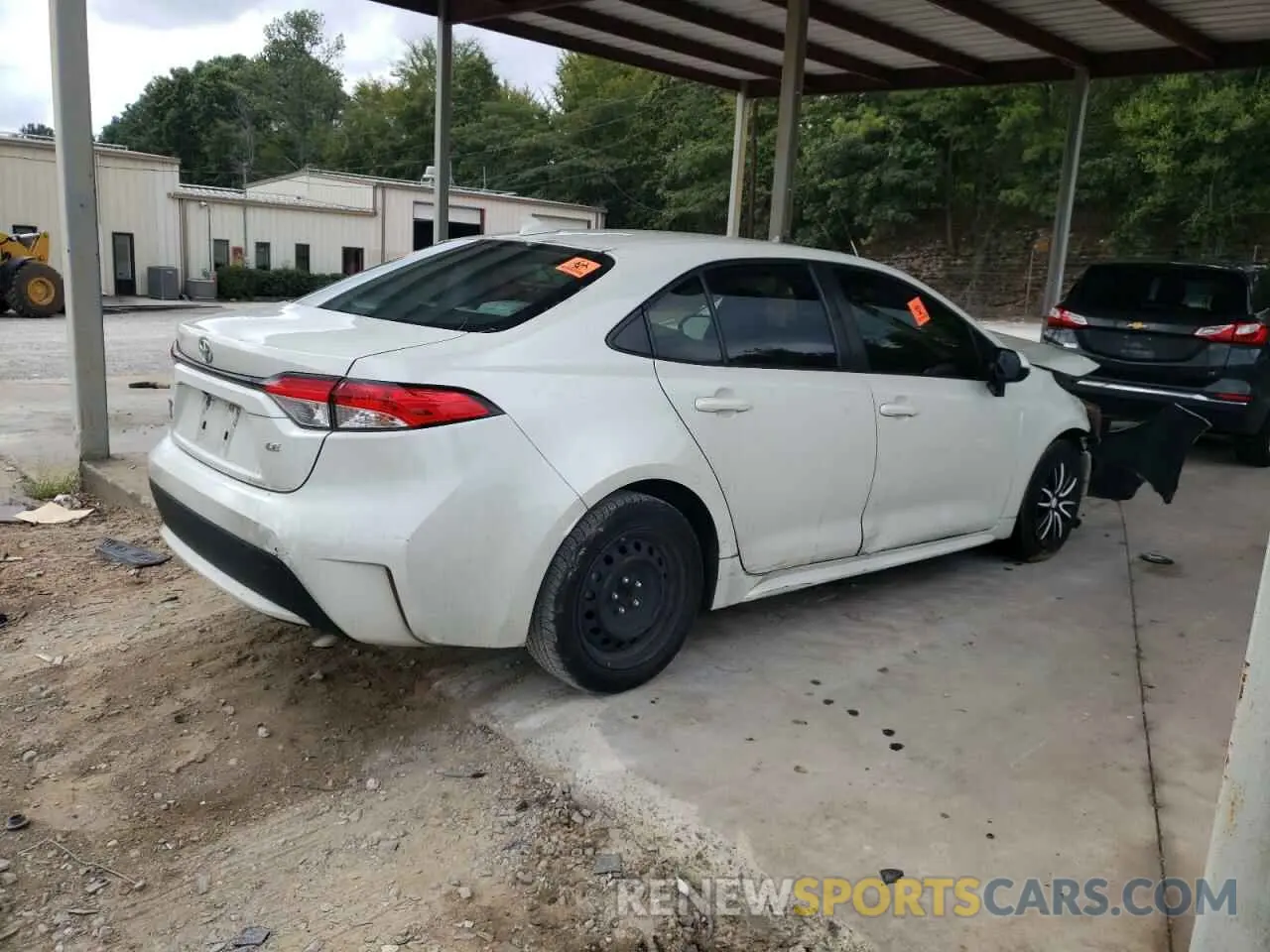 3 fotografías del automóvil dañado JTDEPRAE5LJ007279 TOYOTA COROLLA 2020