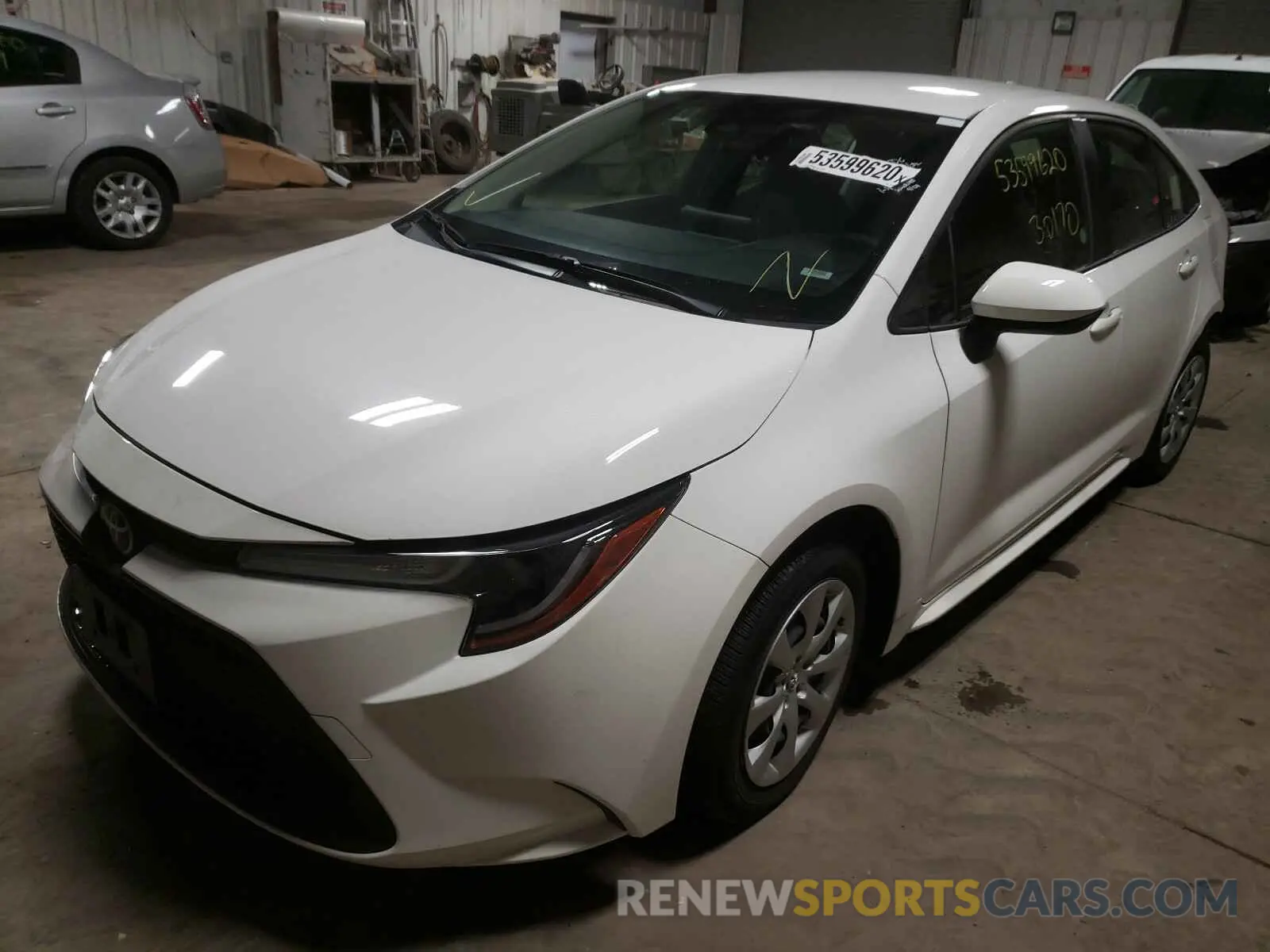2 fotografías del automóvil dañado JTDEPRAE5LJ027564 TOYOTA COROLLA 2020