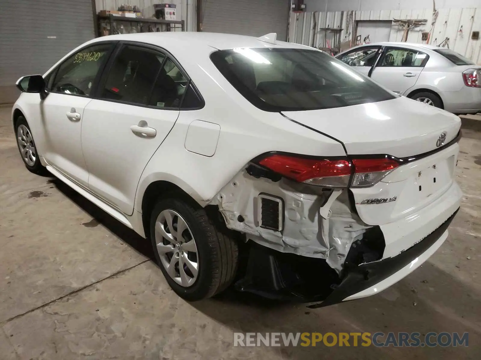 3 fotografías del automóvil dañado JTDEPRAE5LJ027564 TOYOTA COROLLA 2020