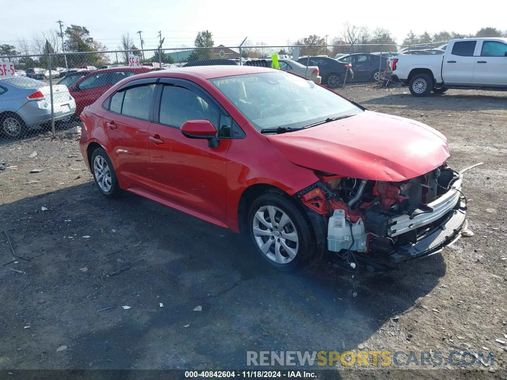 1 fotografías del automóvil dañado JTDEPRAE5LJ034059 TOYOTA COROLLA 2020