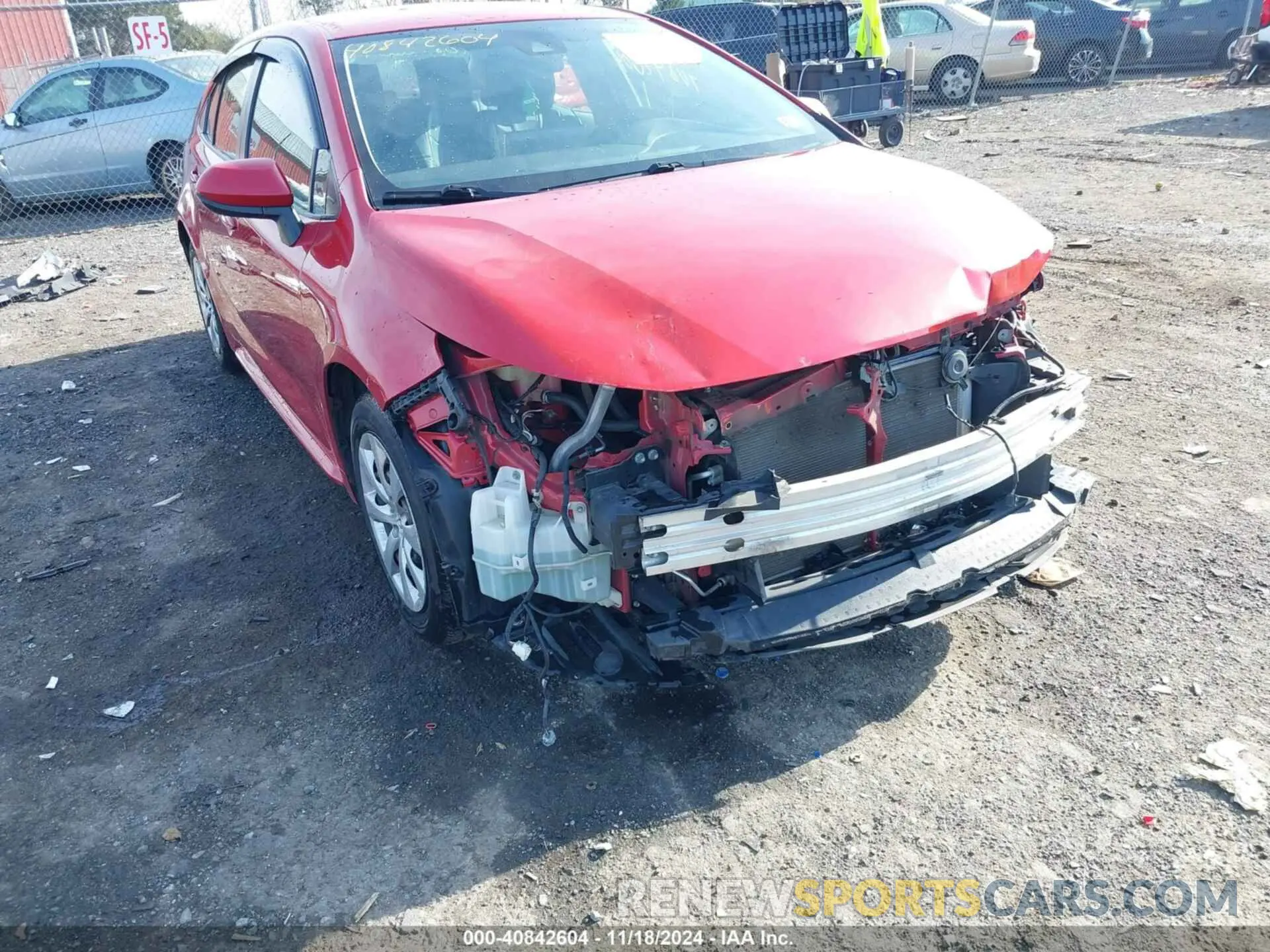 18 fotografías del automóvil dañado JTDEPRAE5LJ034059 TOYOTA COROLLA 2020