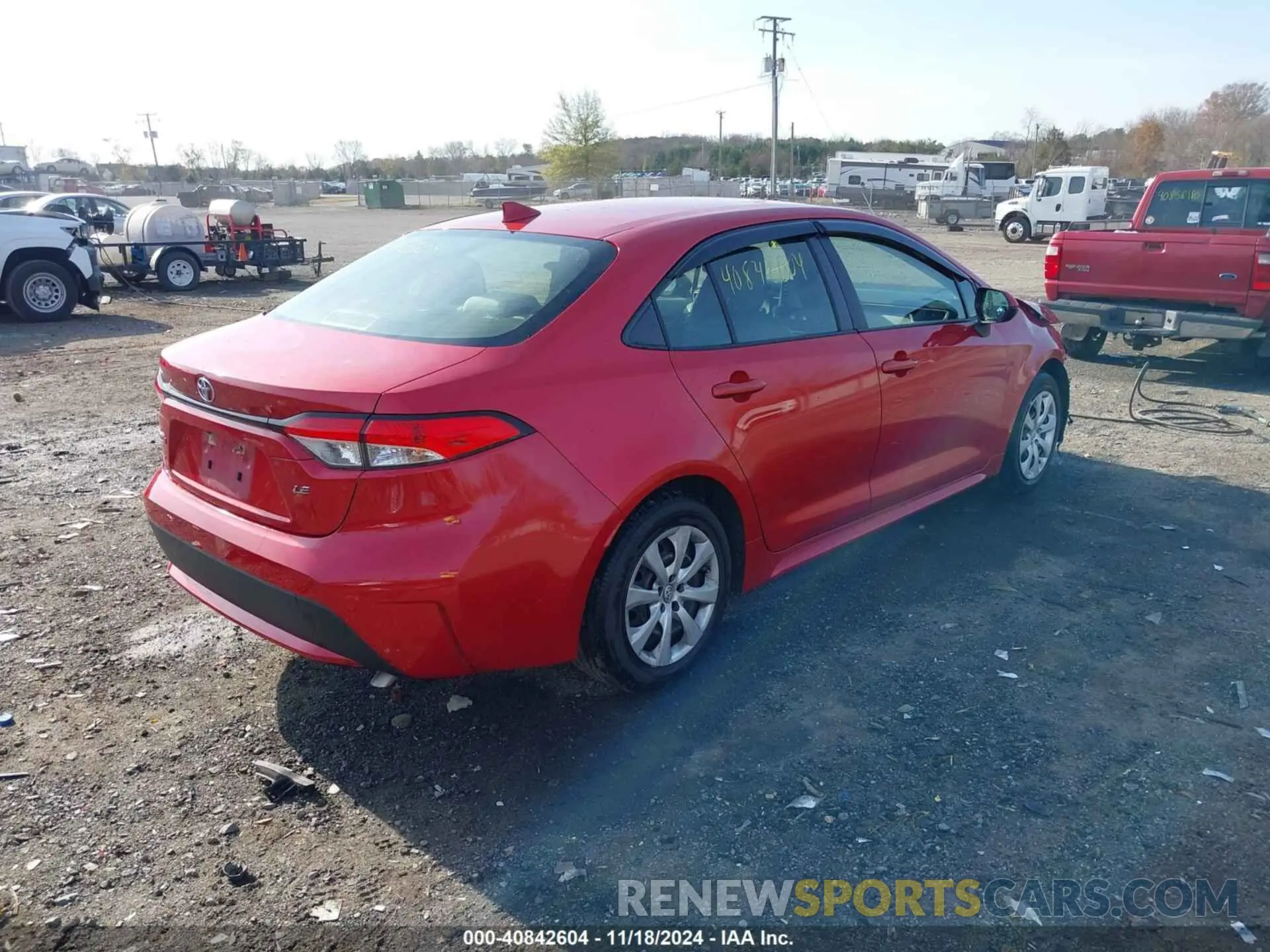 4 fotografías del automóvil dañado JTDEPRAE5LJ034059 TOYOTA COROLLA 2020