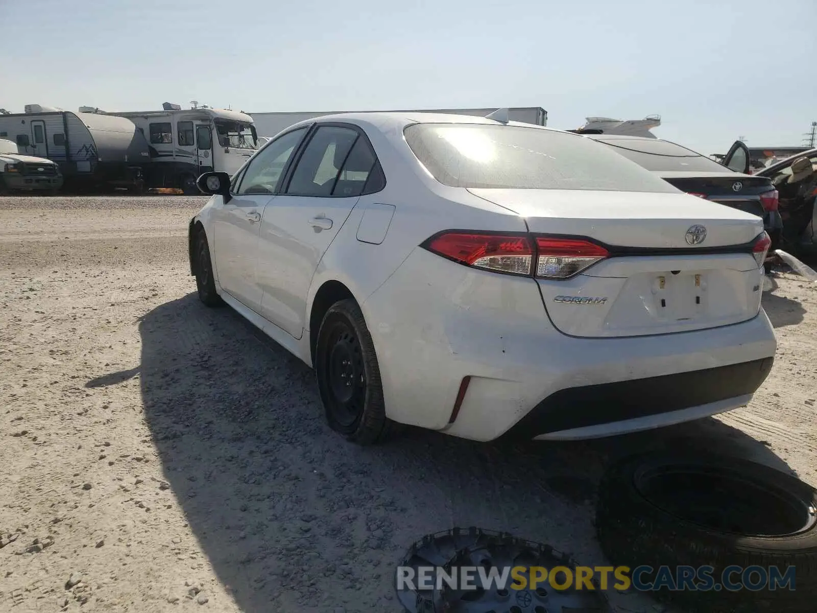3 fotografías del automóvil dañado JTDEPRAE5LJ037950 TOYOTA COROLLA 2020