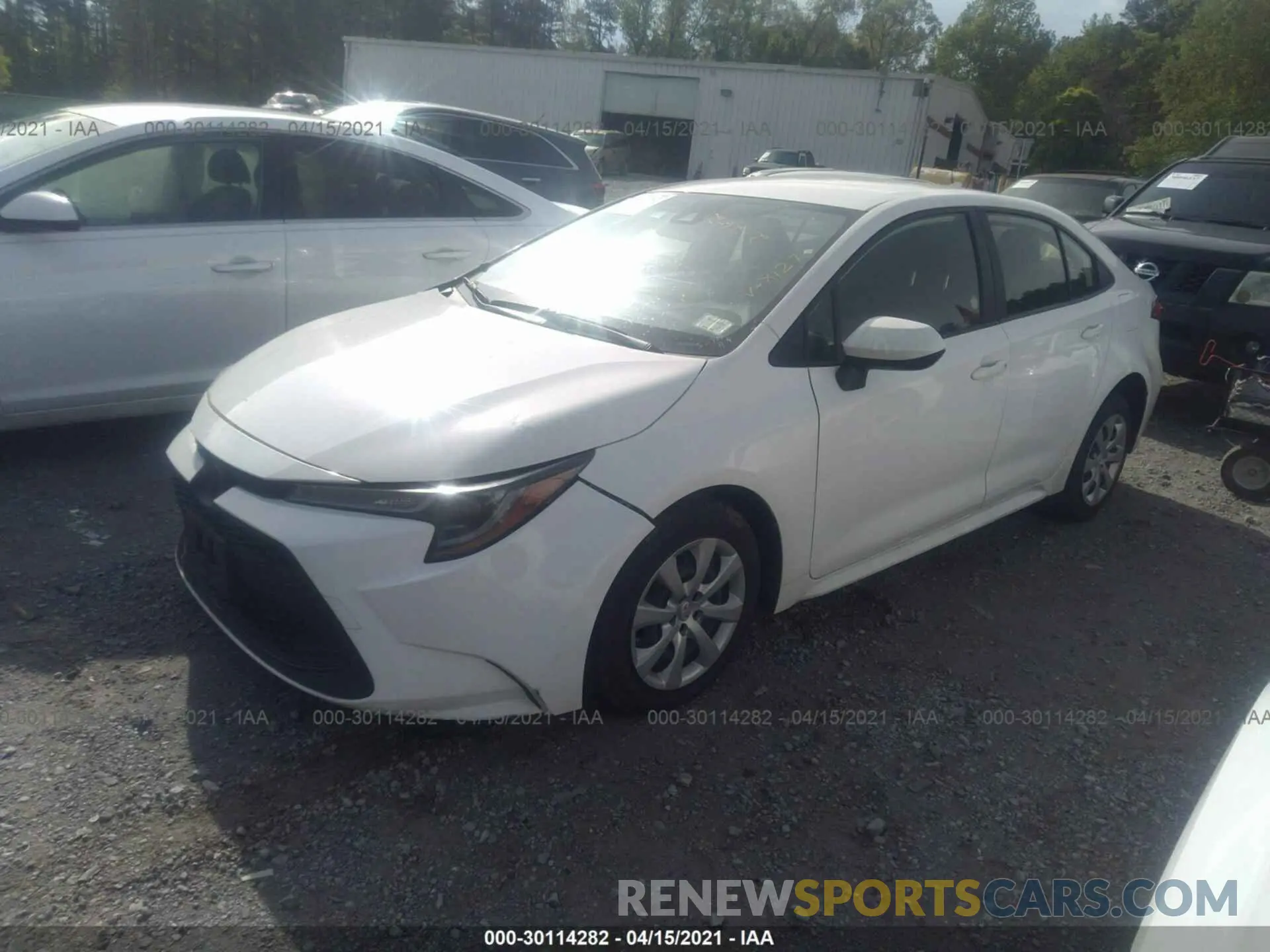 2 fotografías del automóvil dañado JTDEPRAE5LJ038127 TOYOTA COROLLA 2020