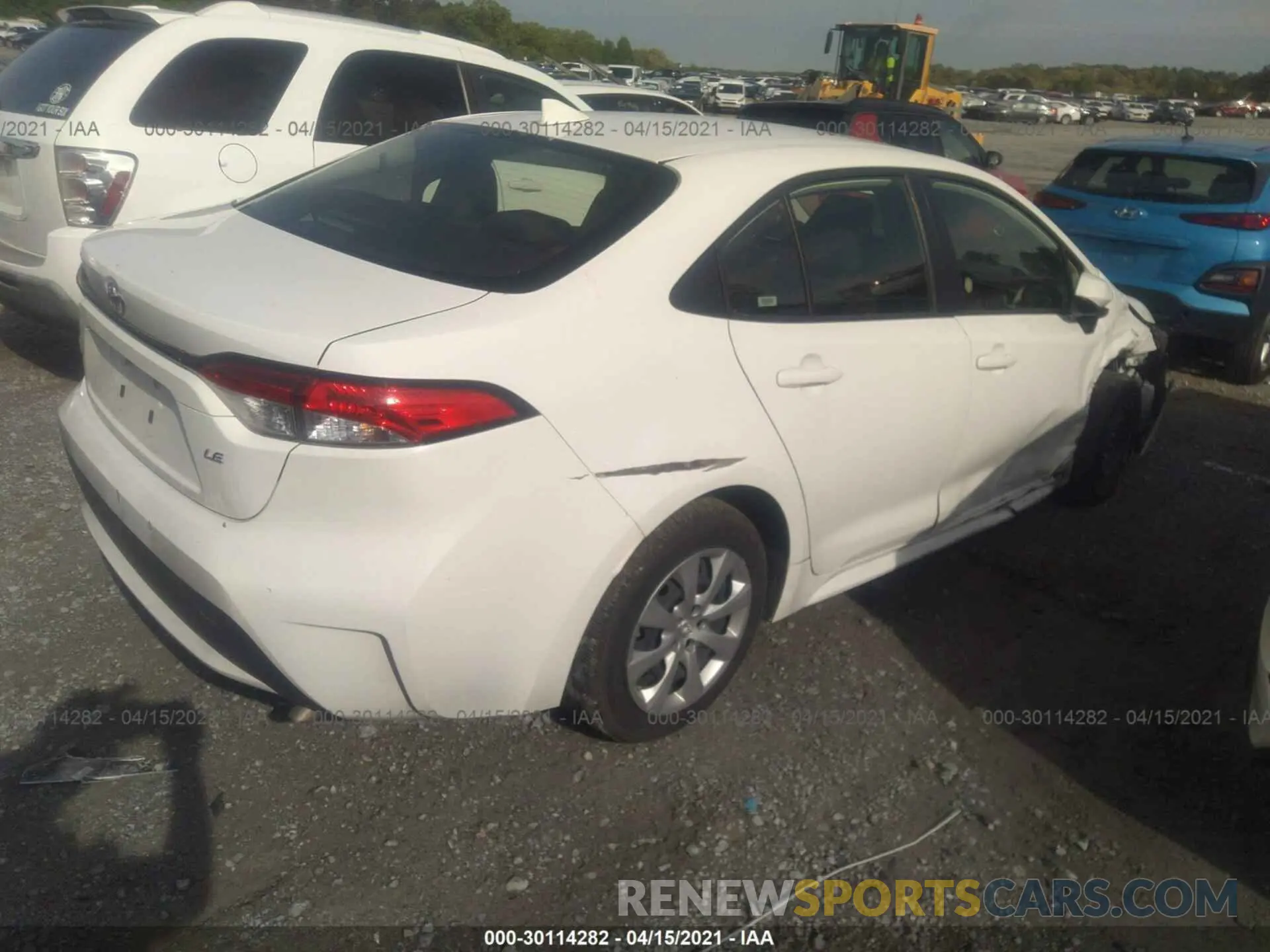 4 fotografías del automóvil dañado JTDEPRAE5LJ038127 TOYOTA COROLLA 2020