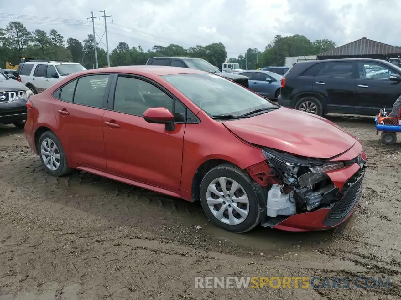 4 fotografías del automóvil dañado JTDEPRAE5LJ043022 TOYOTA COROLLA 2020
