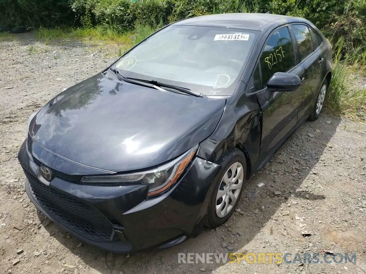 2 fotografías del automóvil dañado JTDEPRAE5LJ044073 TOYOTA COROLLA 2020