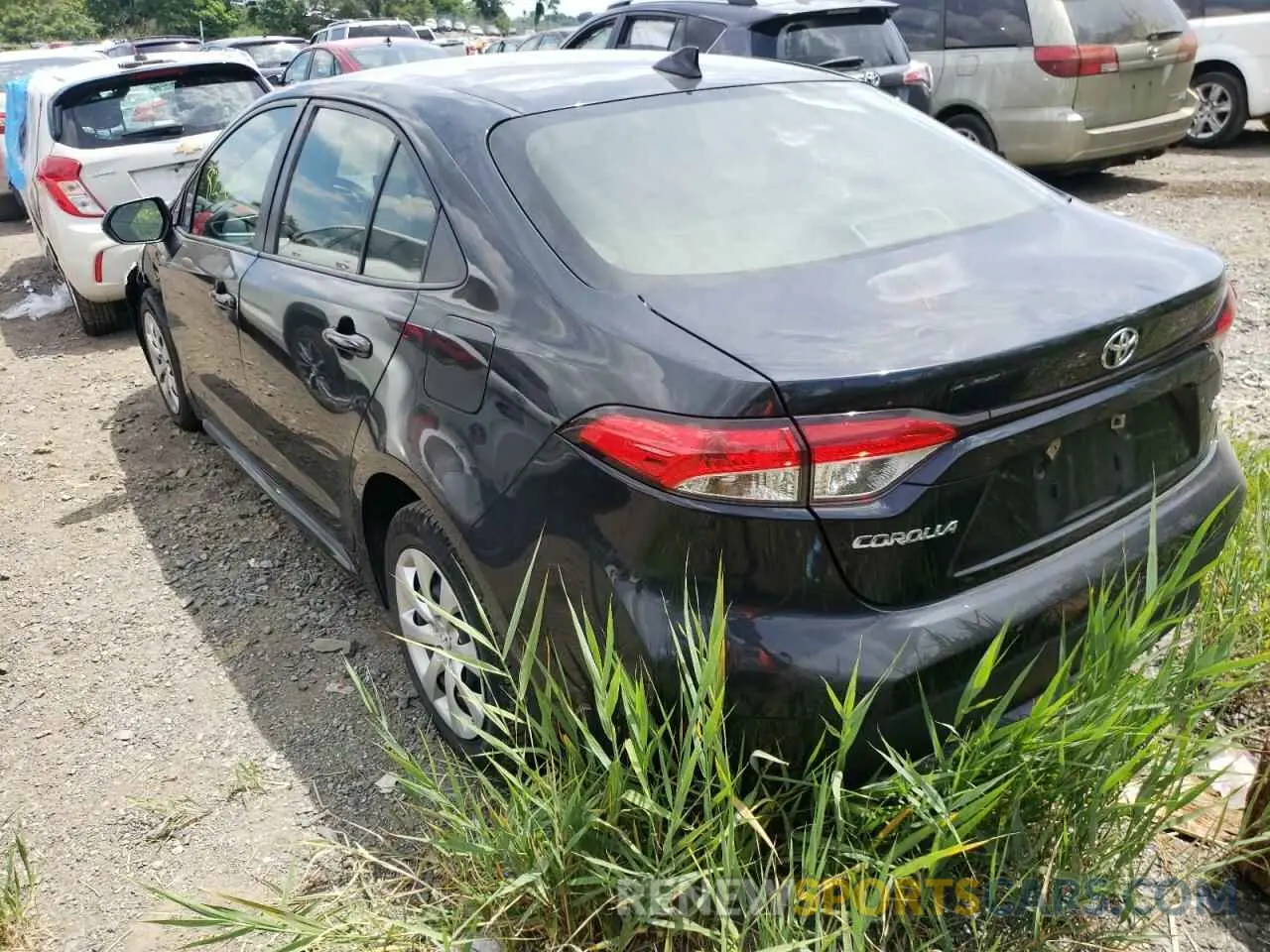 3 fotografías del automóvil dañado JTDEPRAE5LJ044073 TOYOTA COROLLA 2020