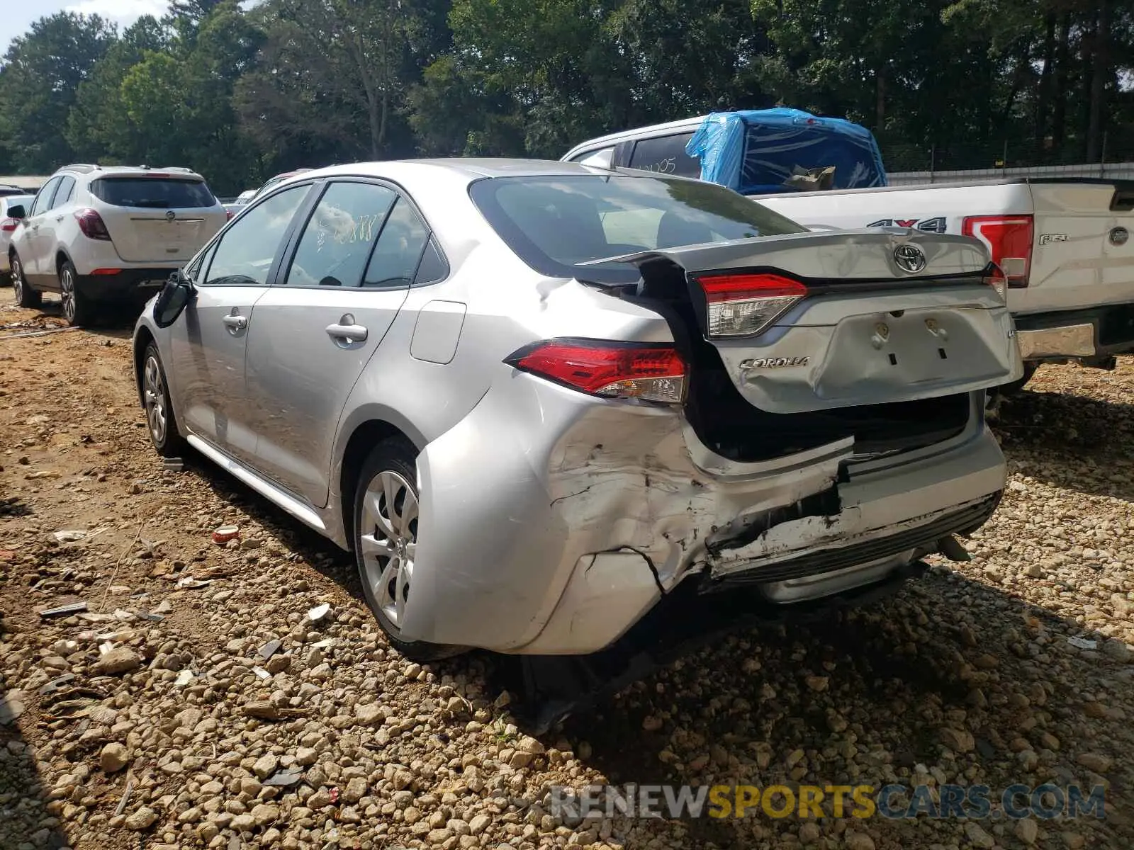 3 fotografías del automóvil dañado JTDEPRAE5LJ047443 TOYOTA COROLLA 2020