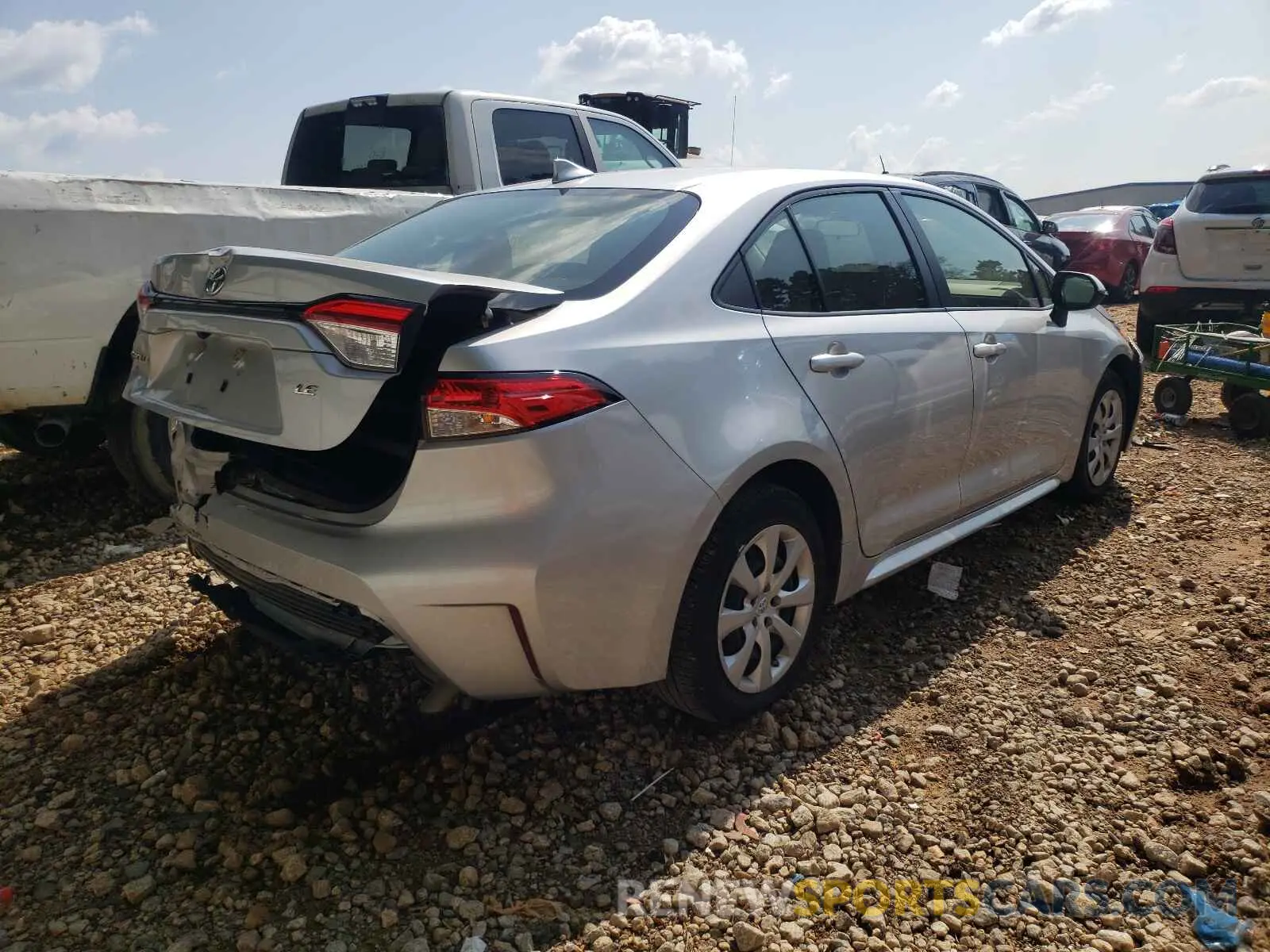 4 fotografías del automóvil dañado JTDEPRAE5LJ047443 TOYOTA COROLLA 2020