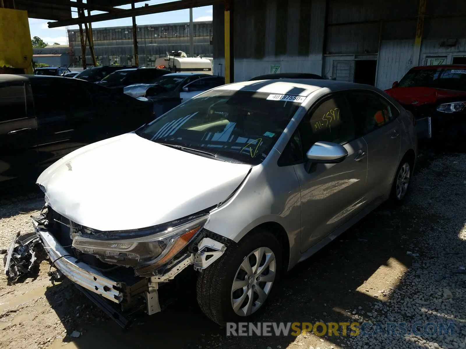 2 fotografías del automóvil dañado JTDEPRAE5LJ054814 TOYOTA COROLLA 2020