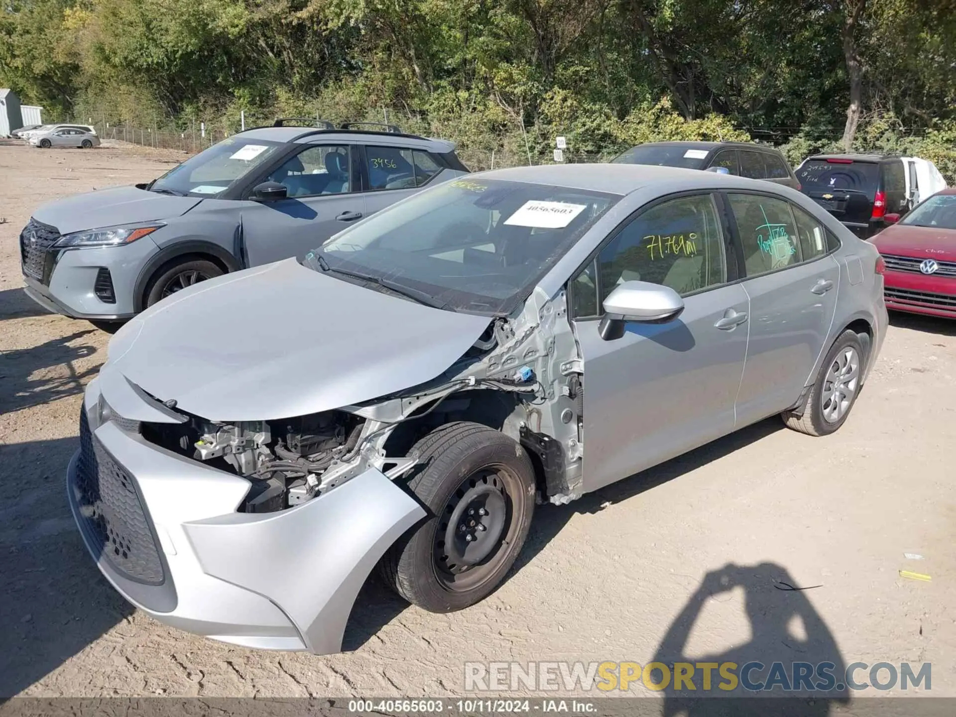 2 fotografías del automóvil dañado JTDEPRAE5LJ056949 TOYOTA COROLLA 2020