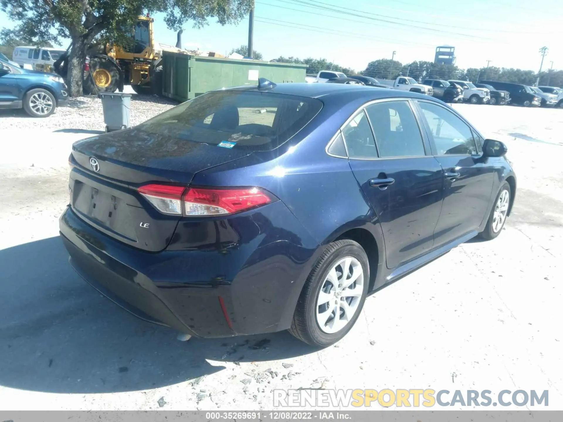 4 fotografías del automóvil dañado JTDEPRAE5LJ057101 TOYOTA COROLLA 2020