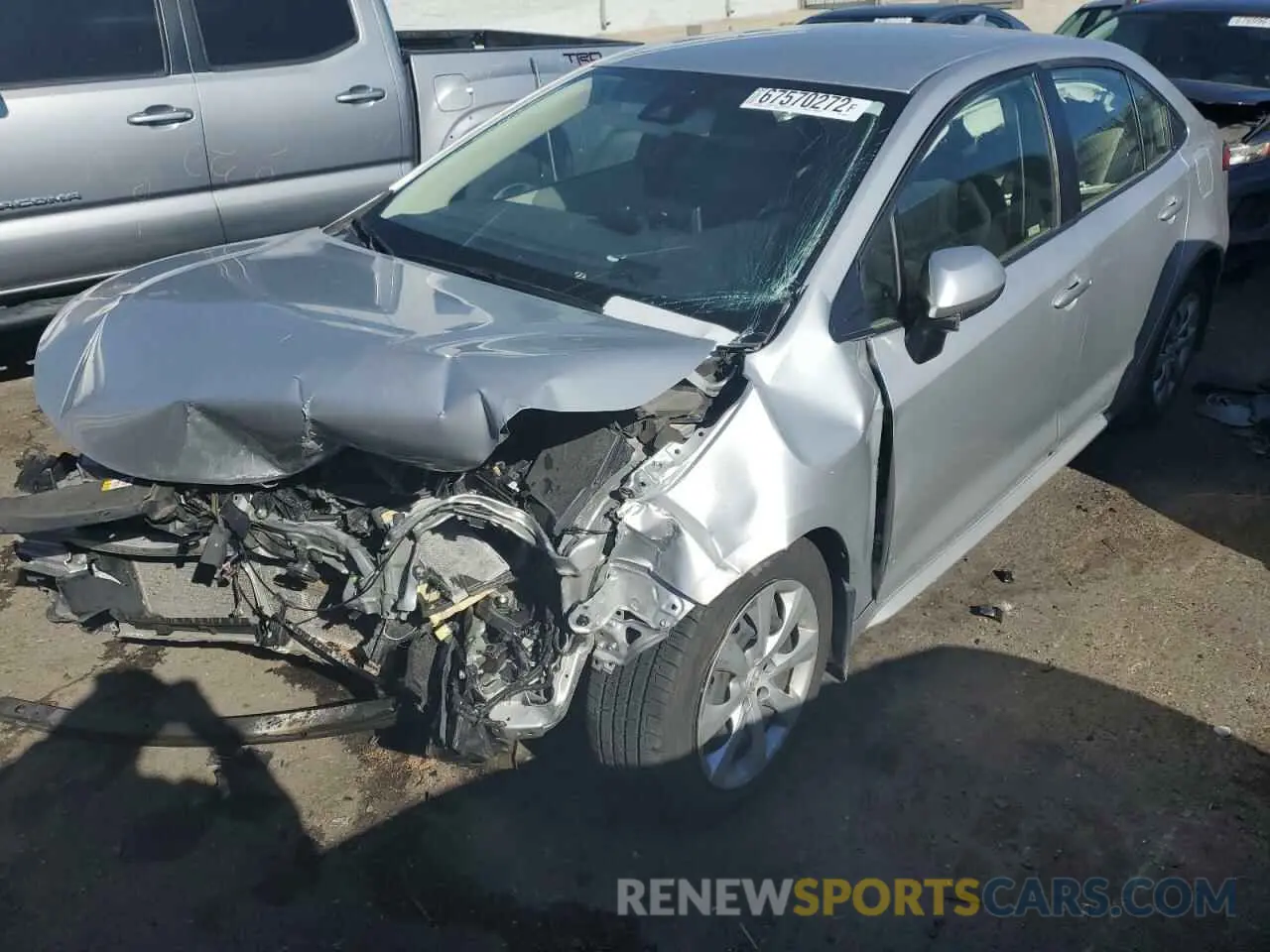 1 fotografías del automóvil dañado JTDEPRAE5LJ059026 TOYOTA COROLLA 2020