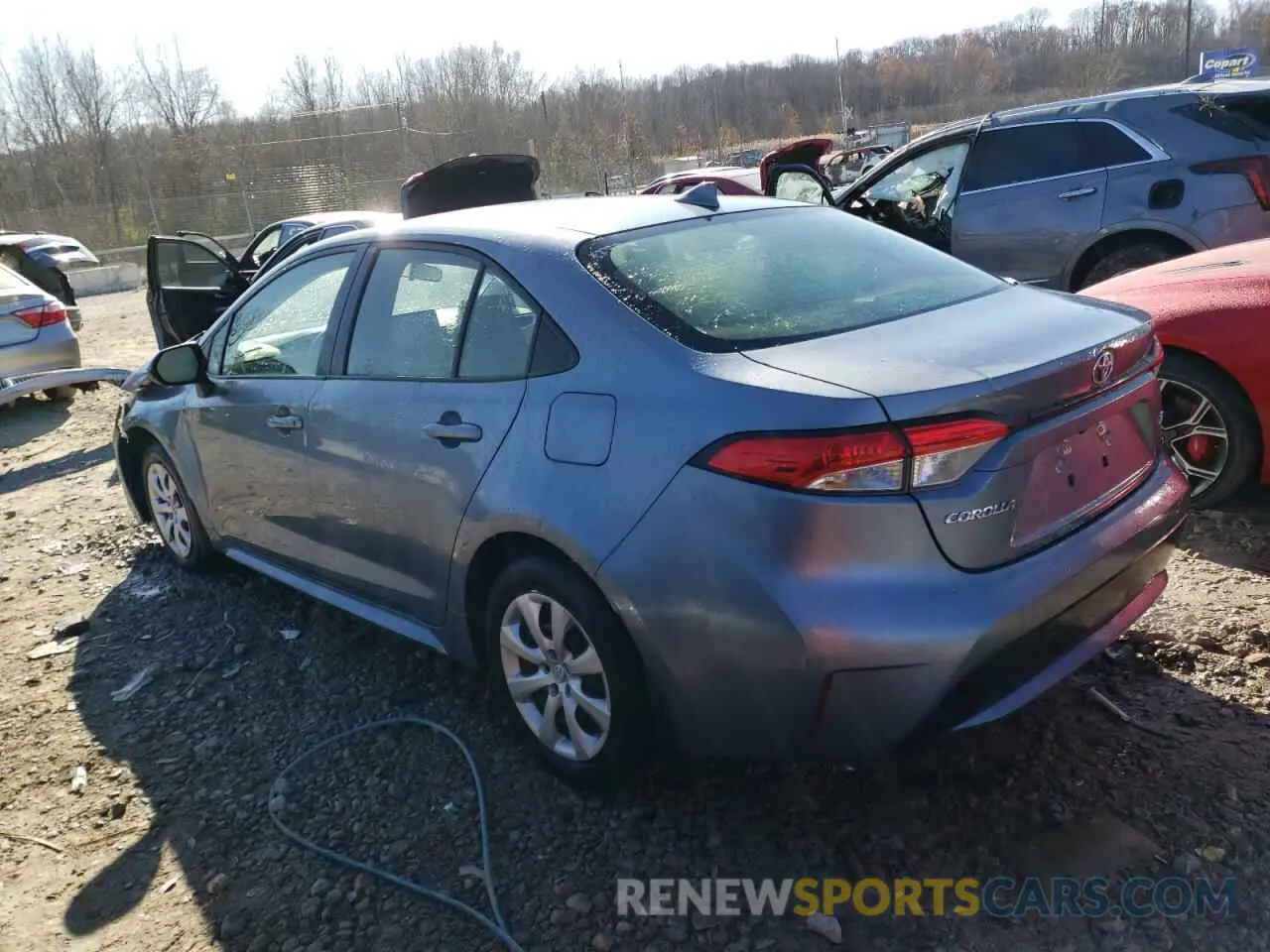 2 fotografías del automóvil dañado JTDEPRAE5LJ065876 TOYOTA COROLLA 2020